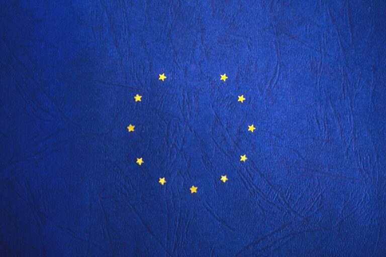 Pound to bounce if post-Brexit Northern Ireland protocol deal confirmed blue and yellow round star print textile